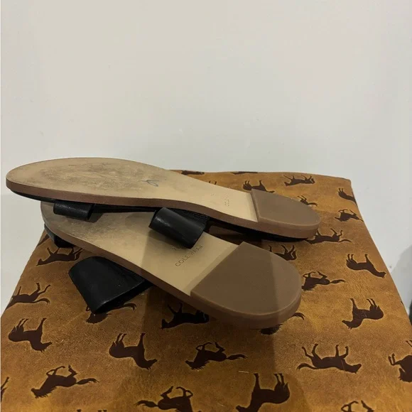 Cole Haan Black Double Strap Slides - Picture 2 of 2